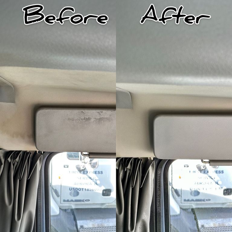 Day cab semi truck interior cleaning service Chicagoland