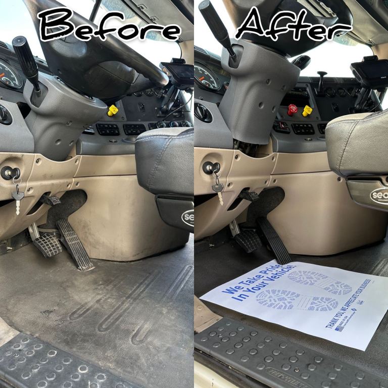 Mobile truck detailing odor removal and sanitizing — fleet service Illinois